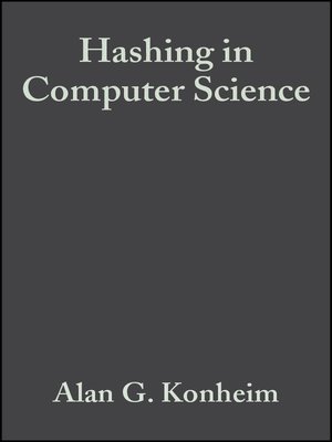 cover image of Hashing in Computer Science